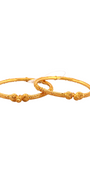 22K Gold Designer 2 Pieces Set Of Ladies Screw Bangles