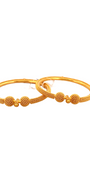 22K Gold Designer 2 Pieces Set Of Ladies Screw Bangles