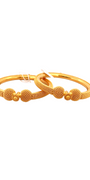 22K Gold Designer 2 Pieces Set Of Ladies Screw Bangles