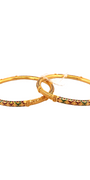 22K Gold Meena Designer 2 Pieces Set Of Ladies Bangles