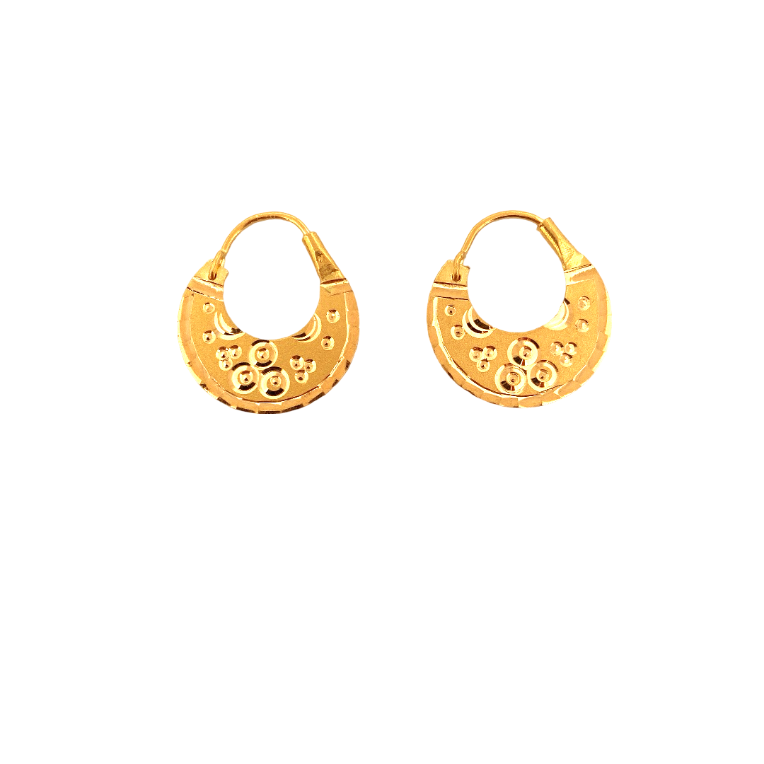 22K Gold Designer Men's Nattiyan Earrings