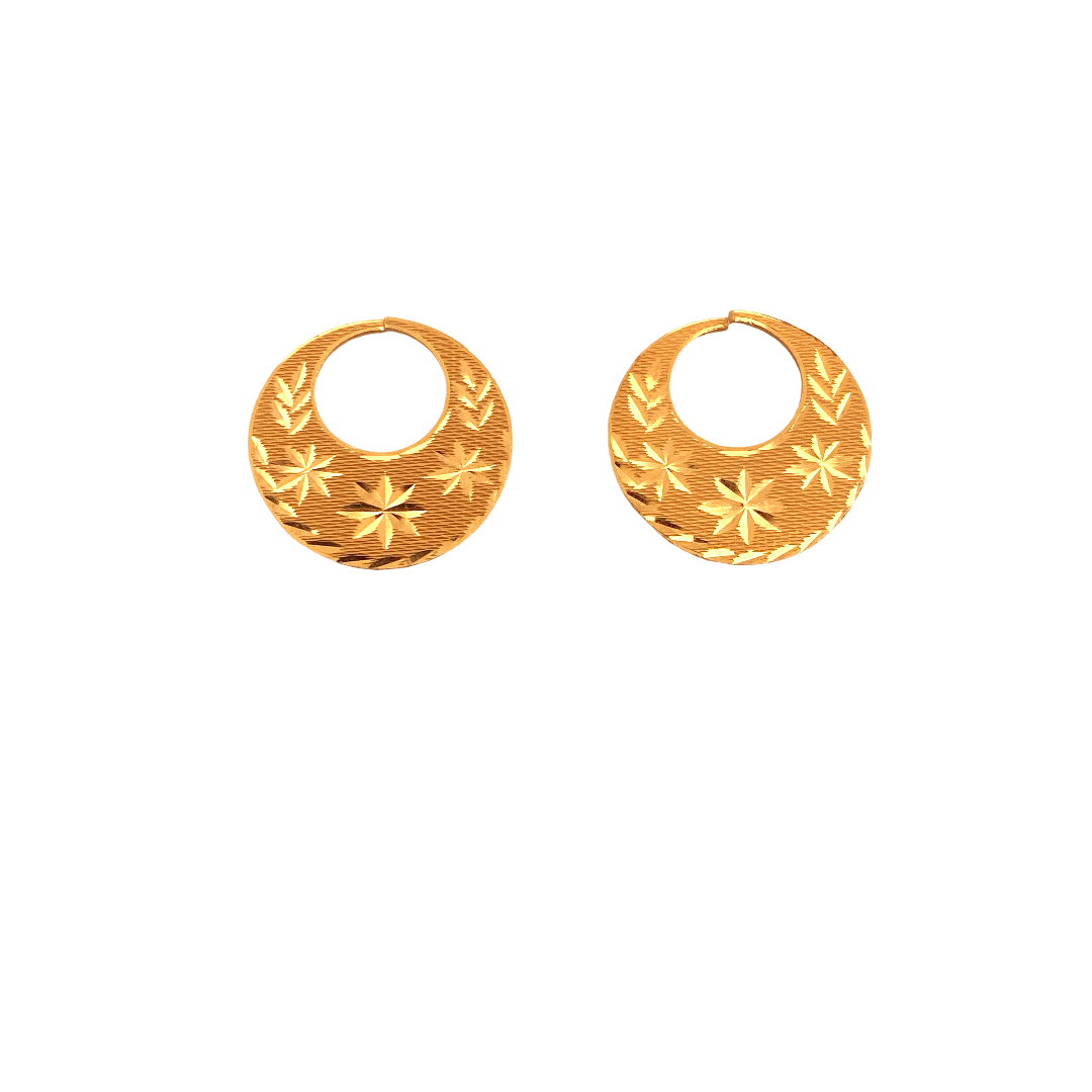 22K Gold Designer Men's Nattiyan Earrings