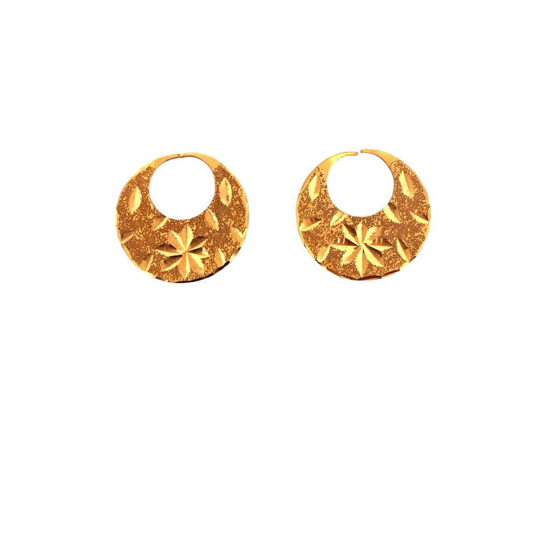 22K Gold Designer Men's Nattiyan Earrings