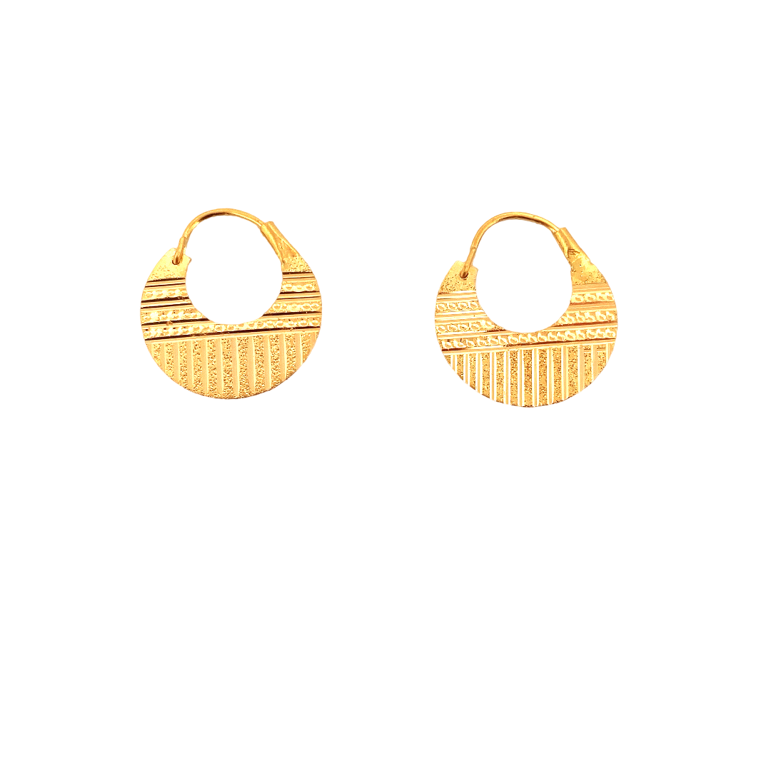 22K Gold Designer Men's Nattiyan Earrings