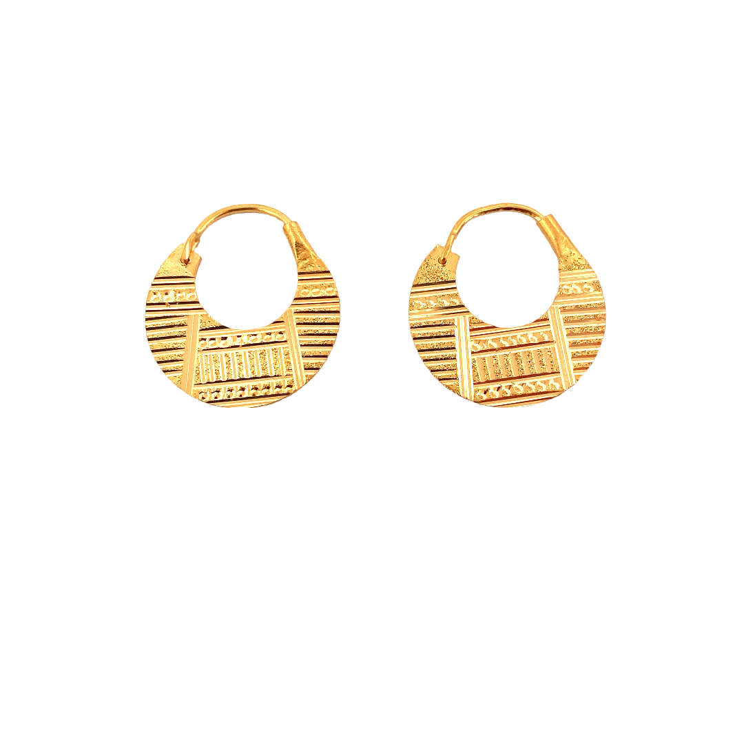 22K Gold Designer Men's Nattiyan Earrings