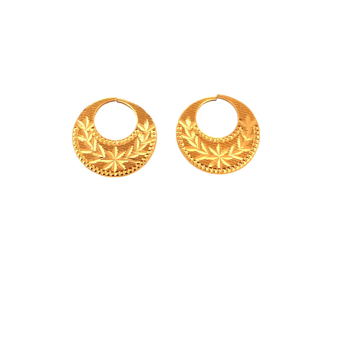 22K Gold Designer Men's Nattiyan Earrings