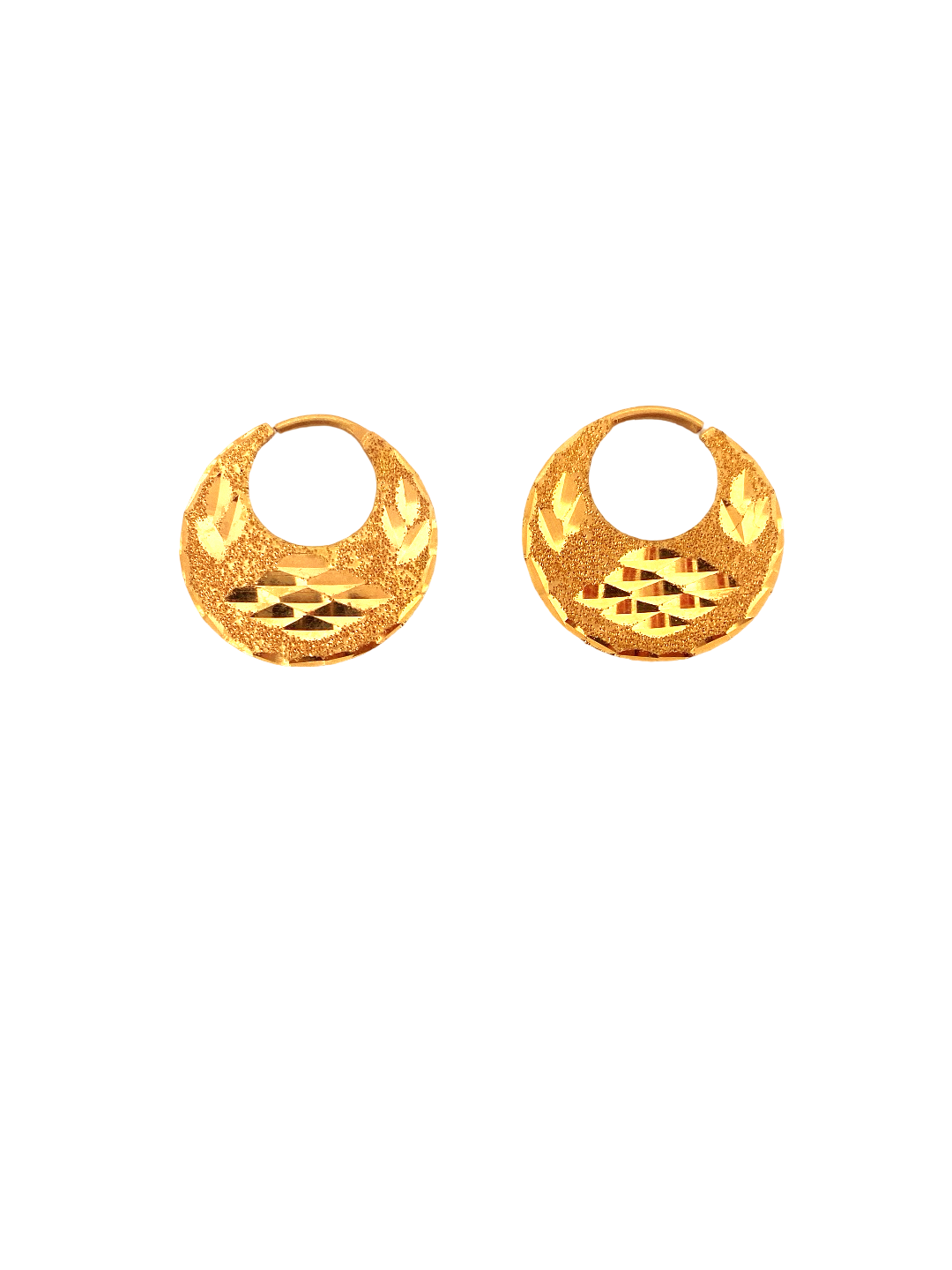 22K Gold Designer Men's Nattiyan Earrings