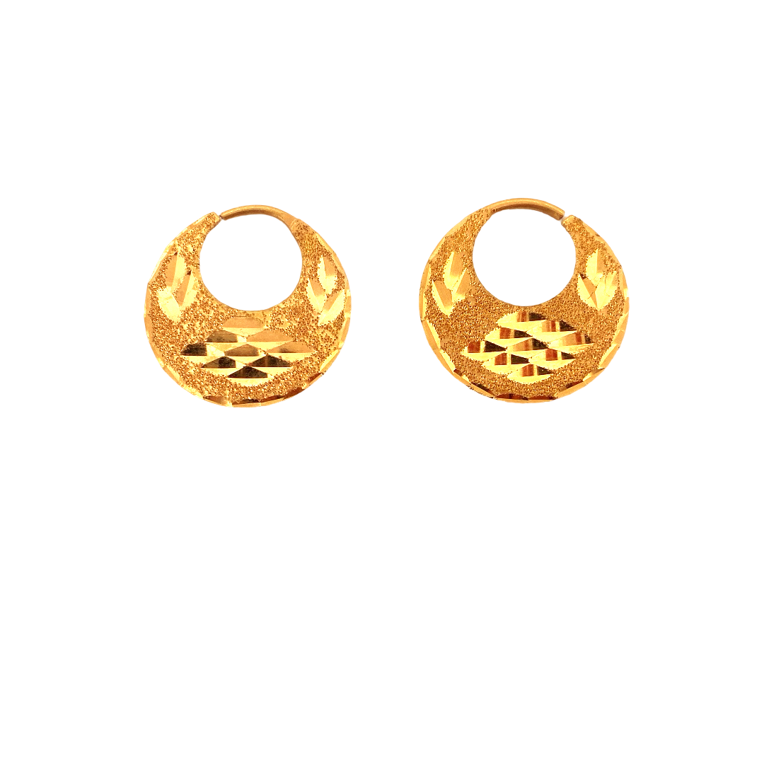 22K Gold Designer Men's Nattiyan Earrings