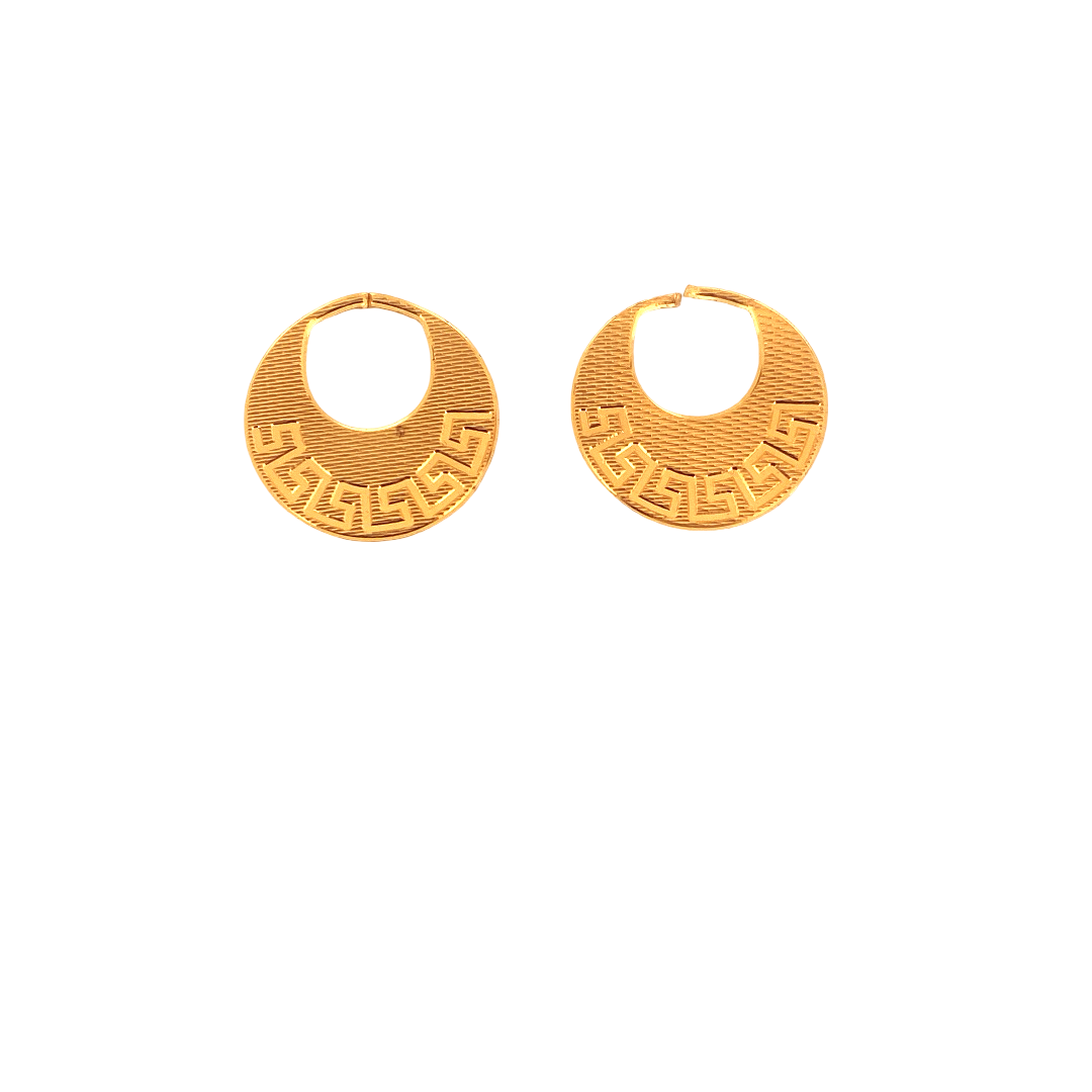 22K Gold Designer Men's Nattiyan Earrings