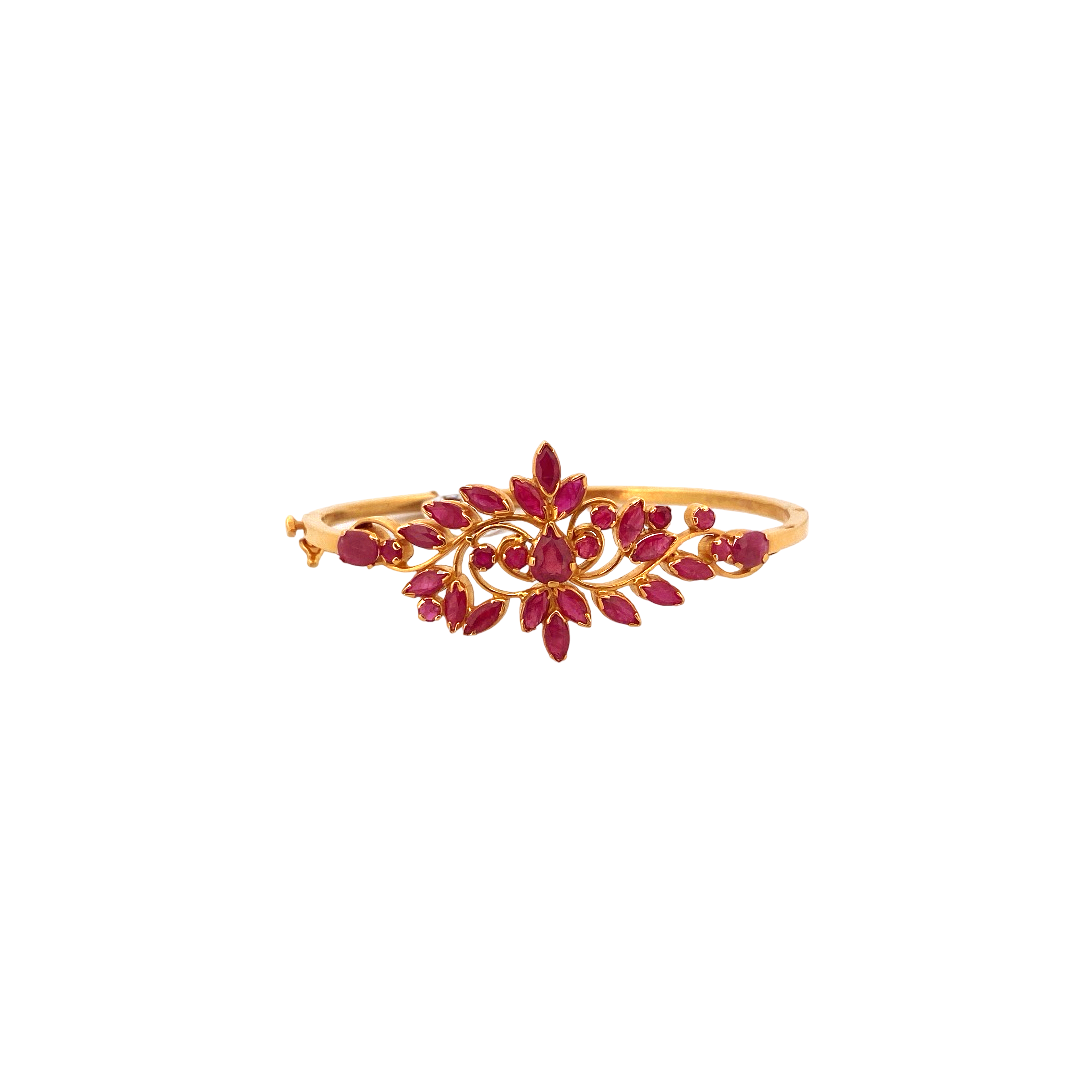 22K Gold Designer Single Bangle