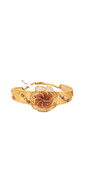 22K Gold Tri-tone Designer Single Bangle