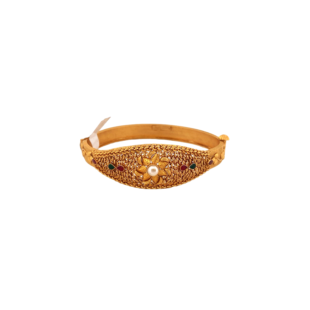 22K Gold Antique Designer Single Bangle