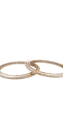22K White Gold CZ Designer 2 Pieces Set of Bangles