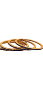 22K Gold Sapphire Designer 4 Pieces Set of Bangles