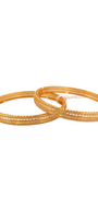 22K Gold CZ Designer 2 Pieces Set of Bangles