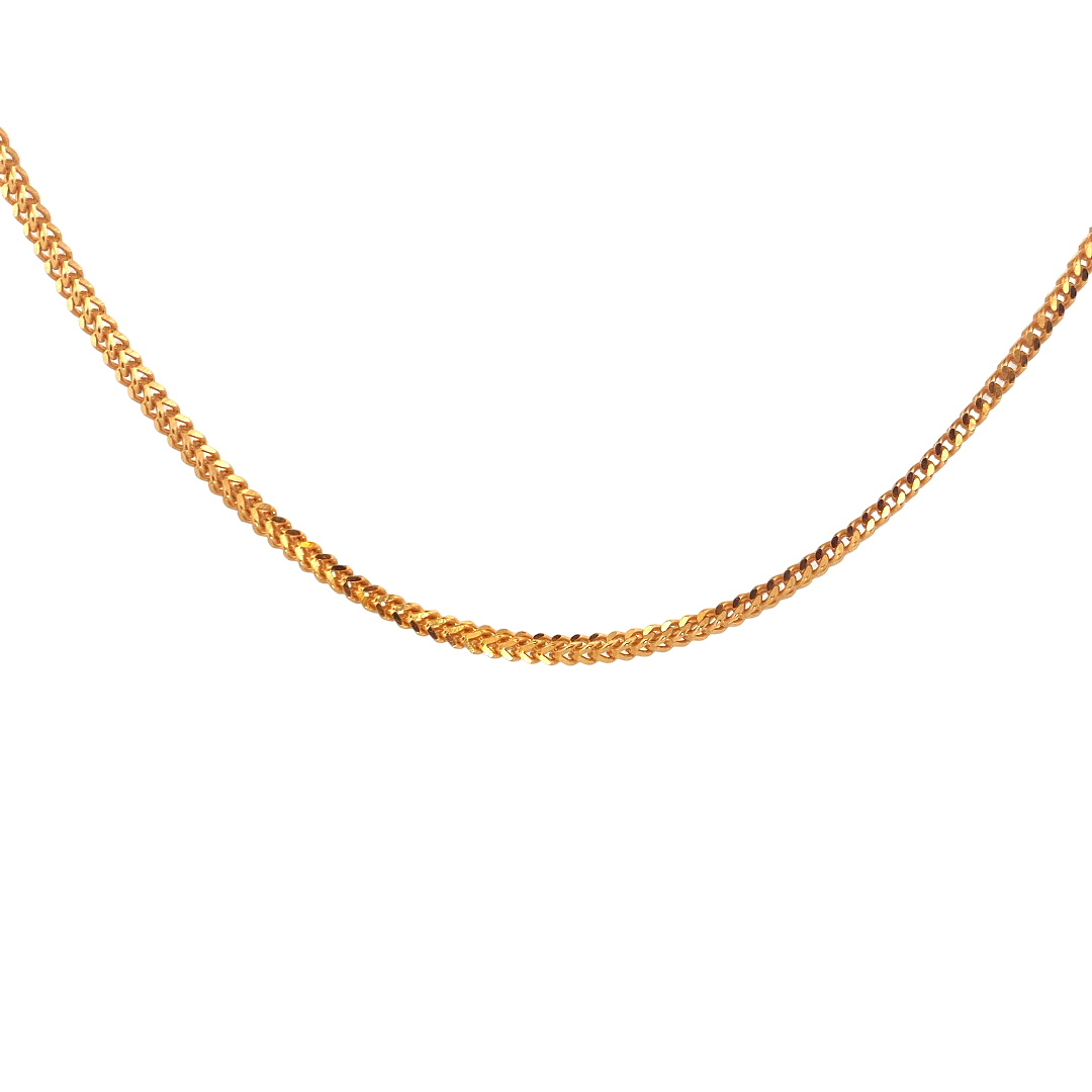 22K Gold Designer Franco Chain