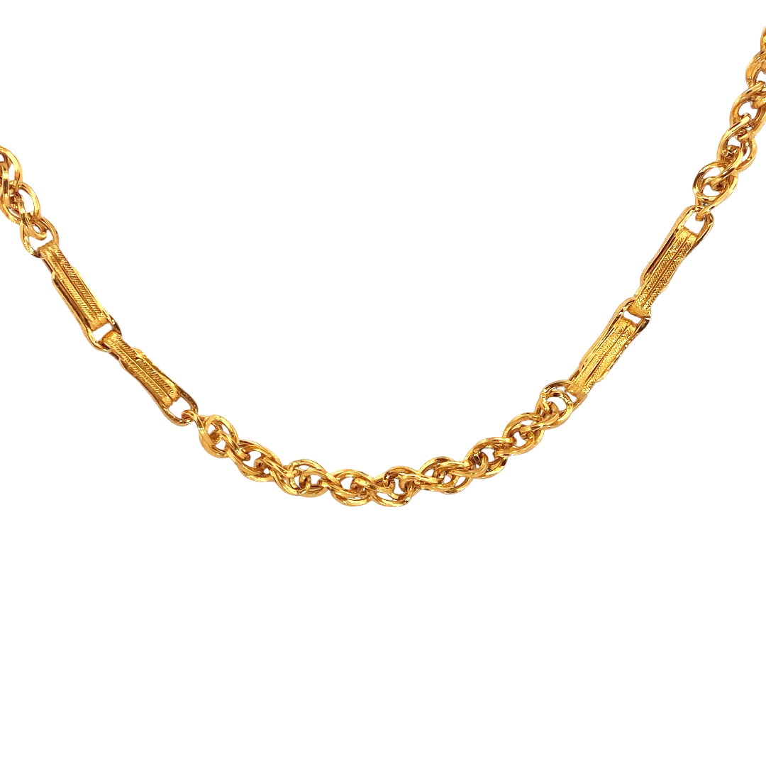 22K Gold Designer Link Chain