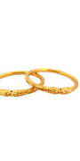 22K Gold Laser Cut Designer 2 Pieces Set of Ladies Bangles