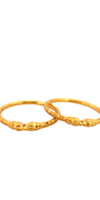 22K Gold Laser Cut Designer 2 Pieces Set of Ladies Bangles