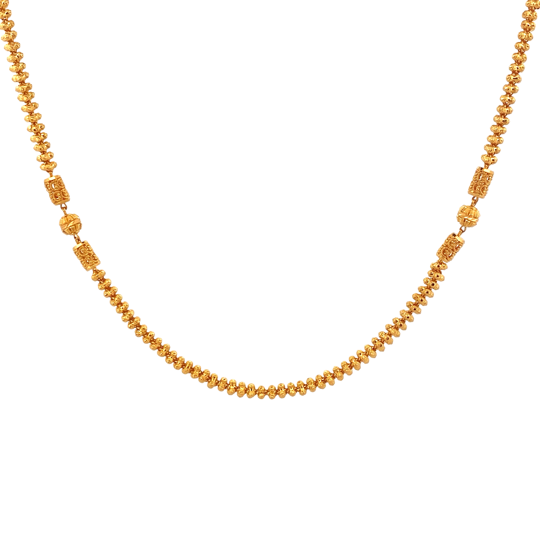 22K Gold Designer Ladies Chain