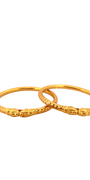 22K Gold Laser Cut Designer 2 Pieces Set of Ladies Bangles
