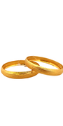 22K Gold Laser Cut Designer 2 Pieces Set of Ladies Bangles