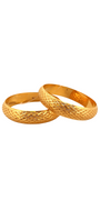 22K Gold Laser Cut Designer 2 Pieces Set of Ladies Bangles