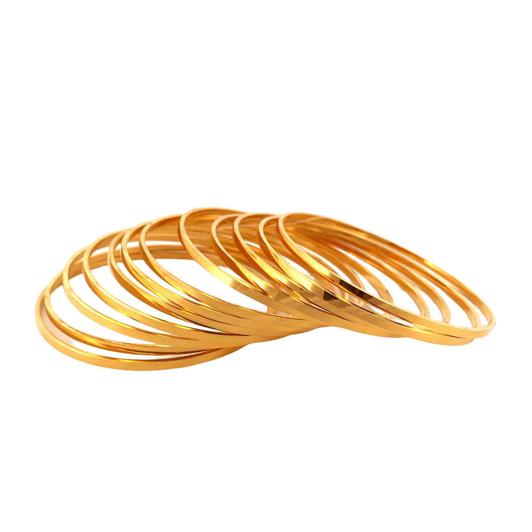 22K Gold Designer 12 Pieces Set of Ladies Bangles