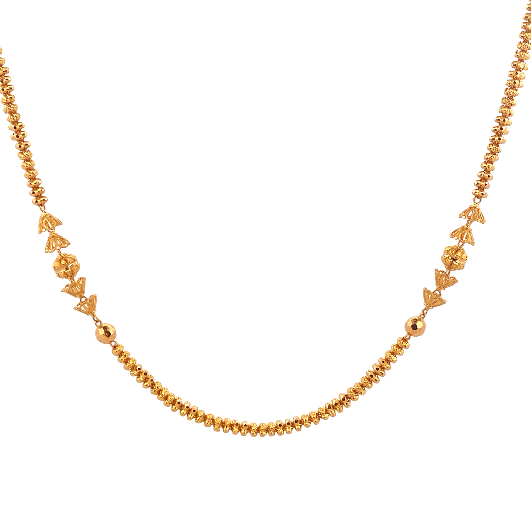 22K Gold Designer Ladies Chain