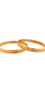 22K Gold Laser Cut Designer 2 Pieces Set of Ladies Bangles