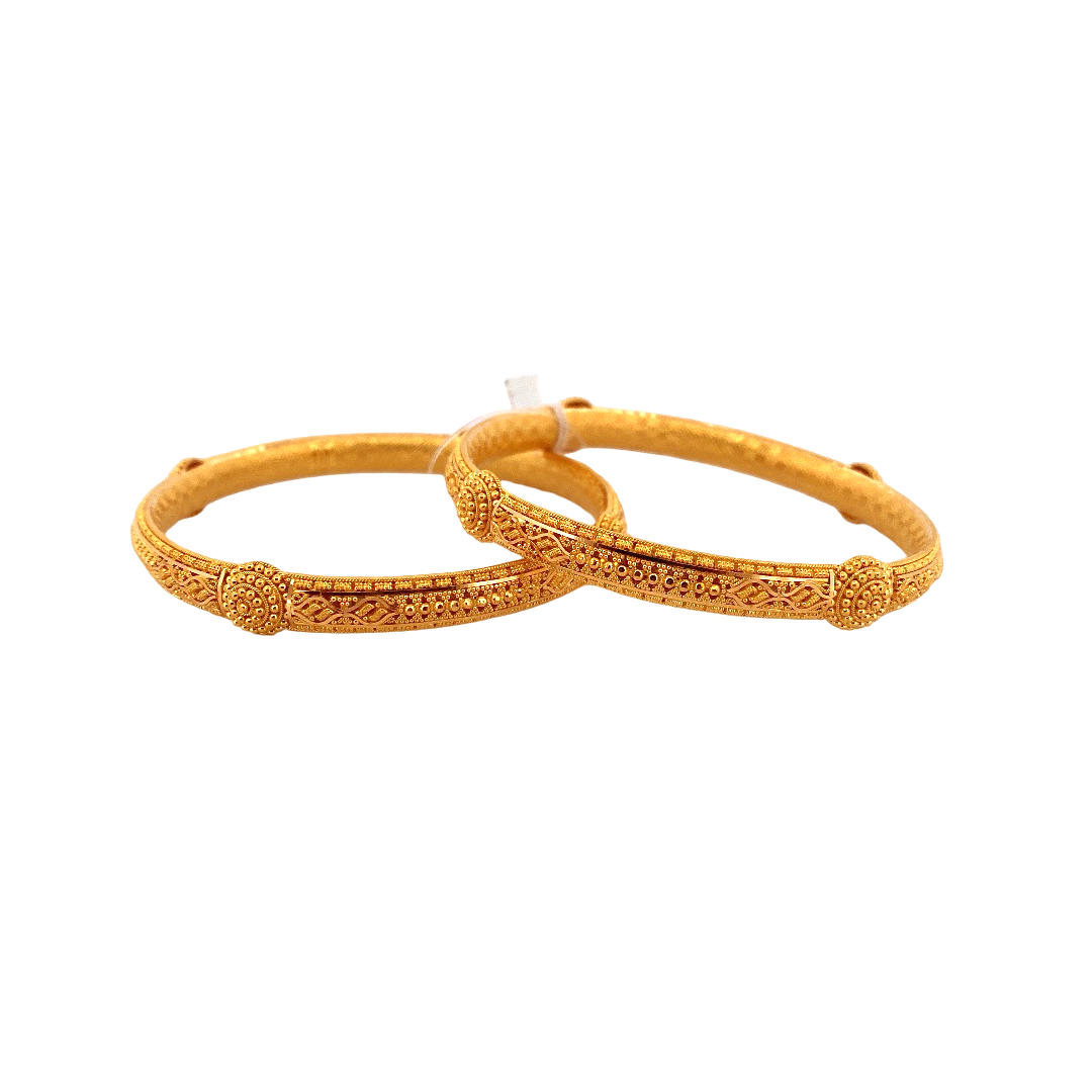 22K Gold Designer 2 Pieces Set of Ladies Bangles