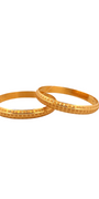 22K Gold Laser Cut Designer 2 Pieces Set of Ladies Bangles