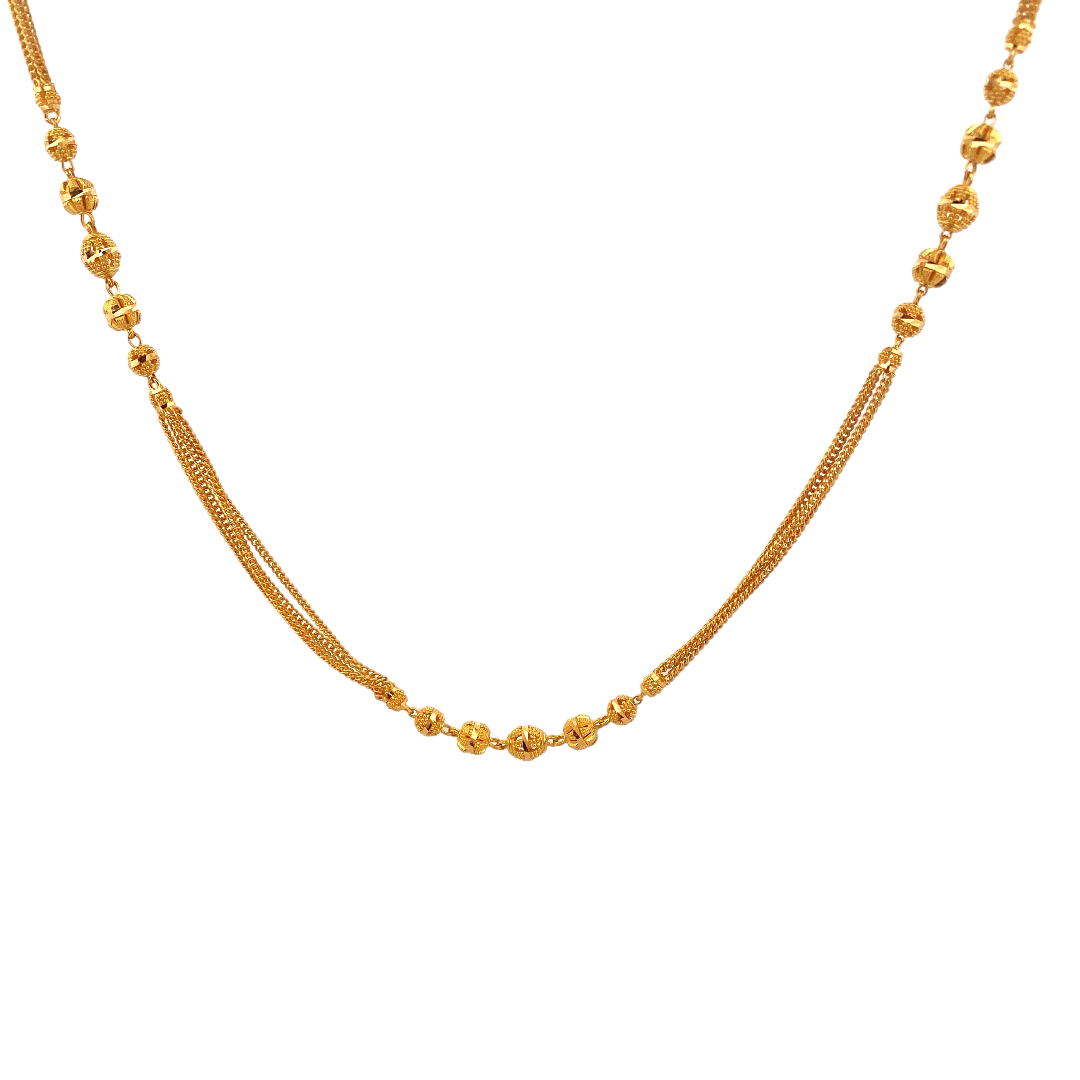 22K Gold Designer Ladies Chain