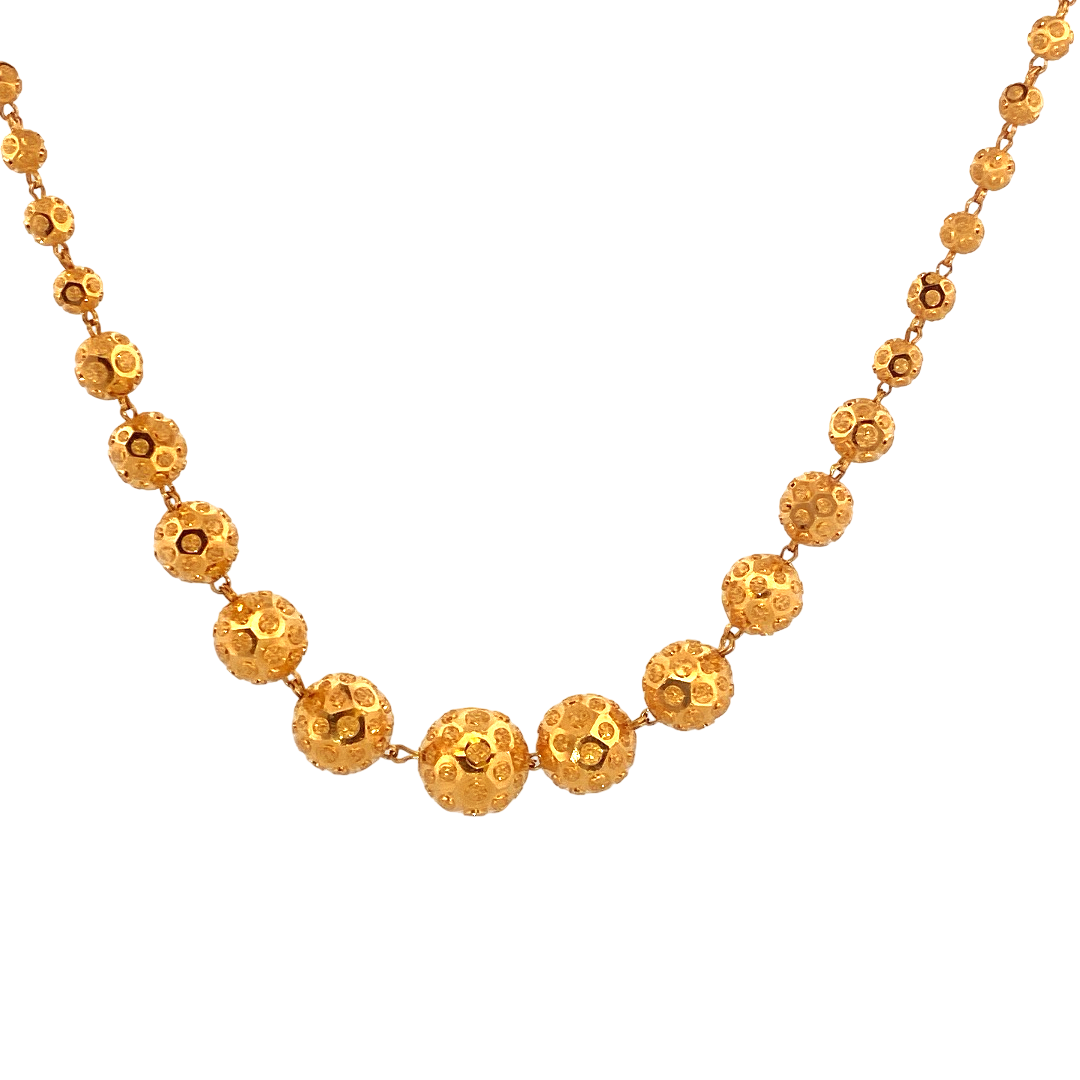 22K Gold Designer Beads Chain
