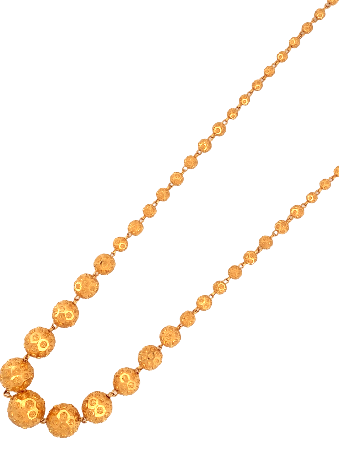 22K Gold Designer Beads Chain