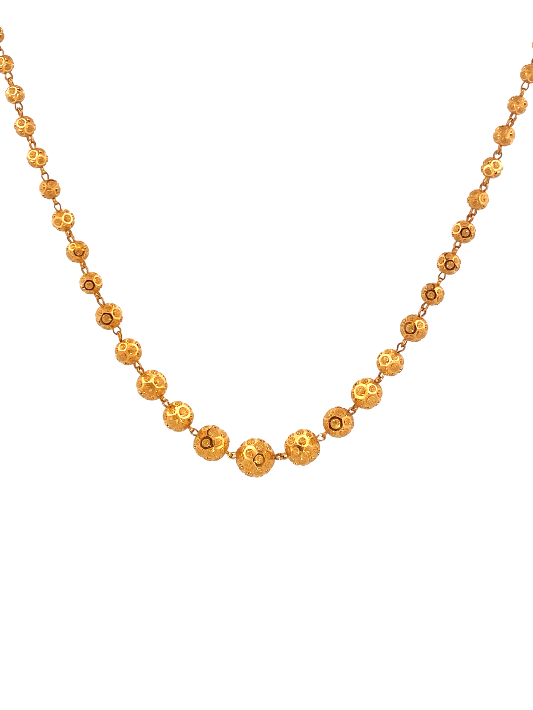 22K Gold Designer Bead Chain