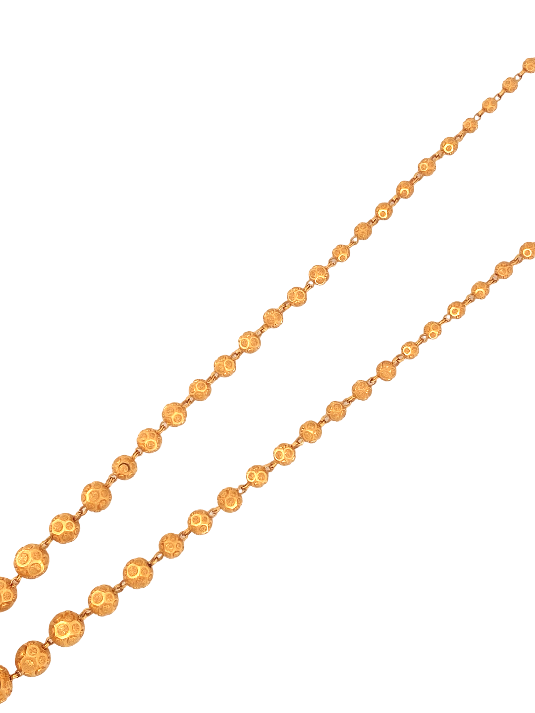 22K Gold Designer Bead Chain