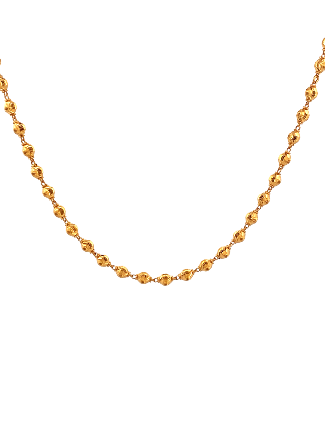 22K Gold Designer Bead Chain
