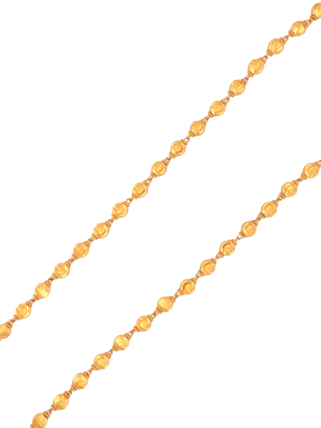 22K Gold Designer Bead Chain