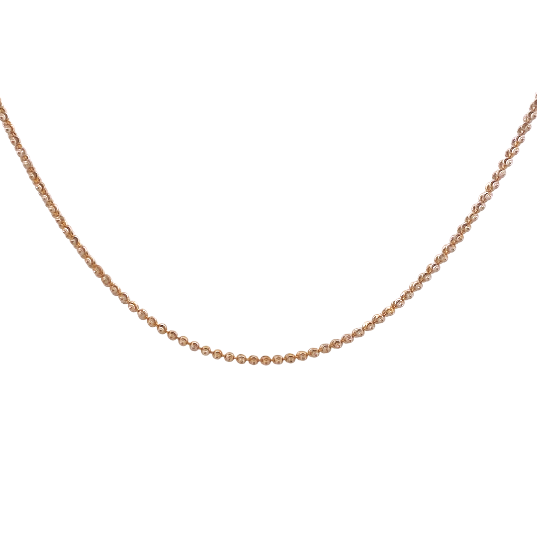 22K Gold Two-tone Designer Ladies Chain