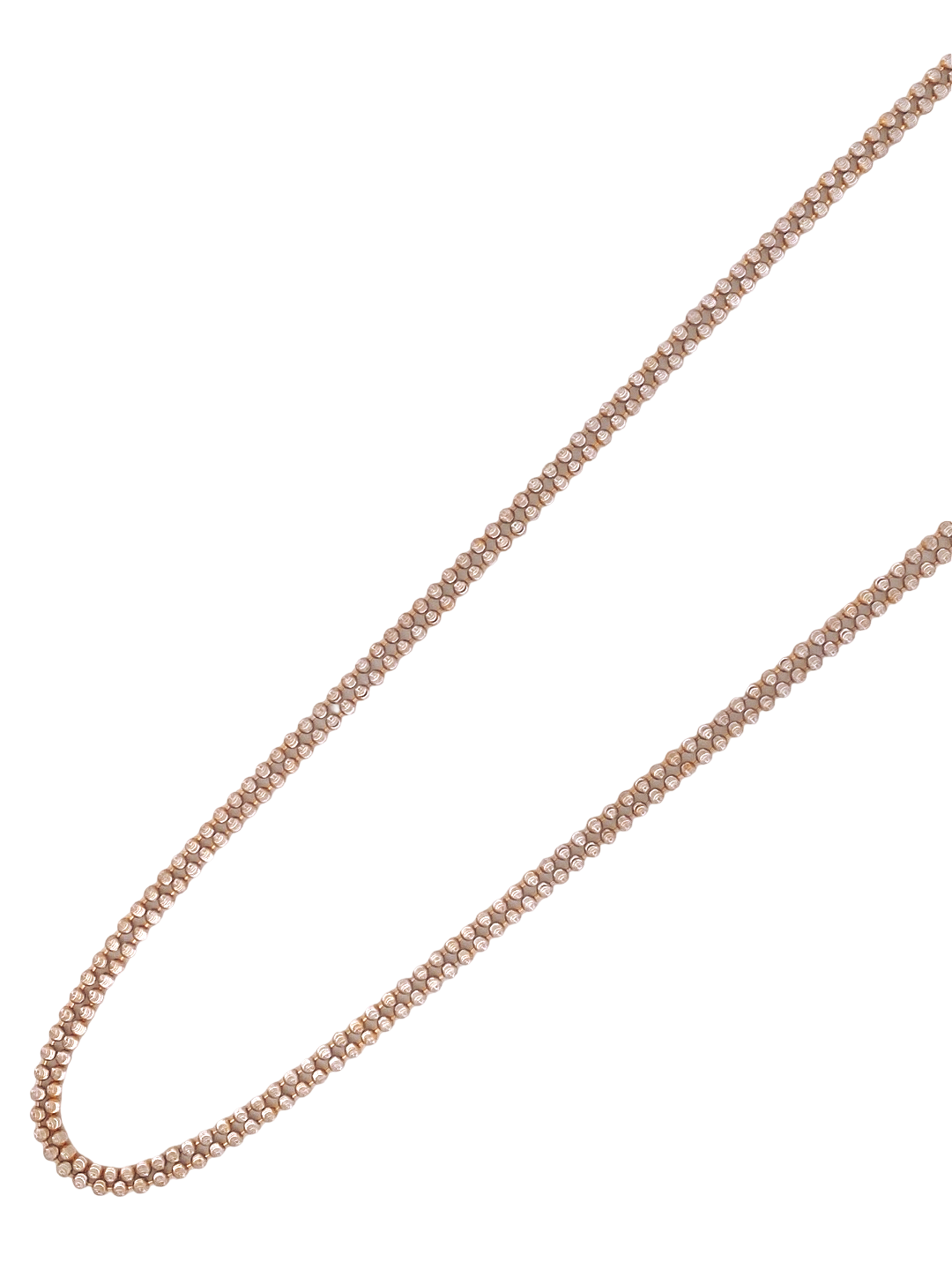 22K Gold Two-tone Designer Ladies Chain
