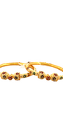 22K Gold Meena Designer 2 Pieces Set of Ladies Bangles