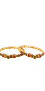 22K Gold Meena Designer 2 Pieces Set of Ladies Bangles