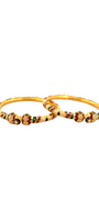22K Gold Meena Designer 2 Pieces Set of Ladies Bangles