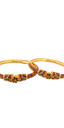 22K Gold Meena Designer 2 Pieces Set of Ladies Bangles