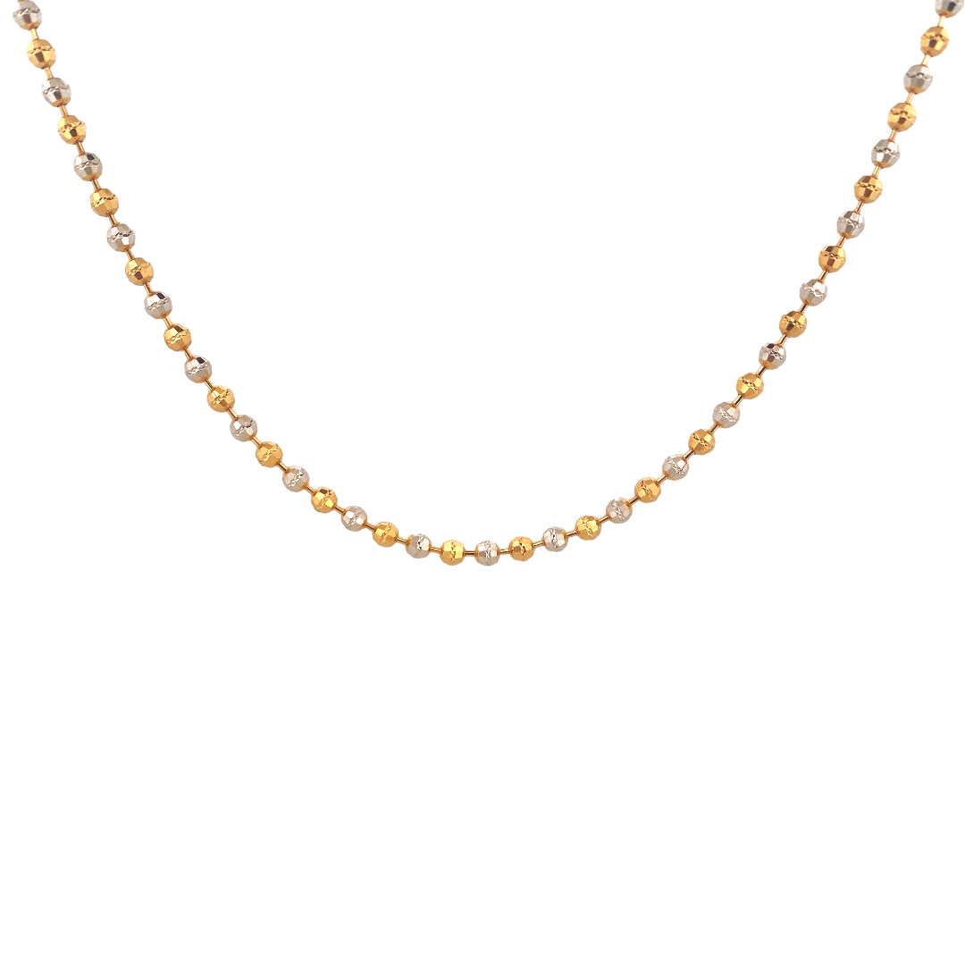 22K Gold Designer Beads Chain