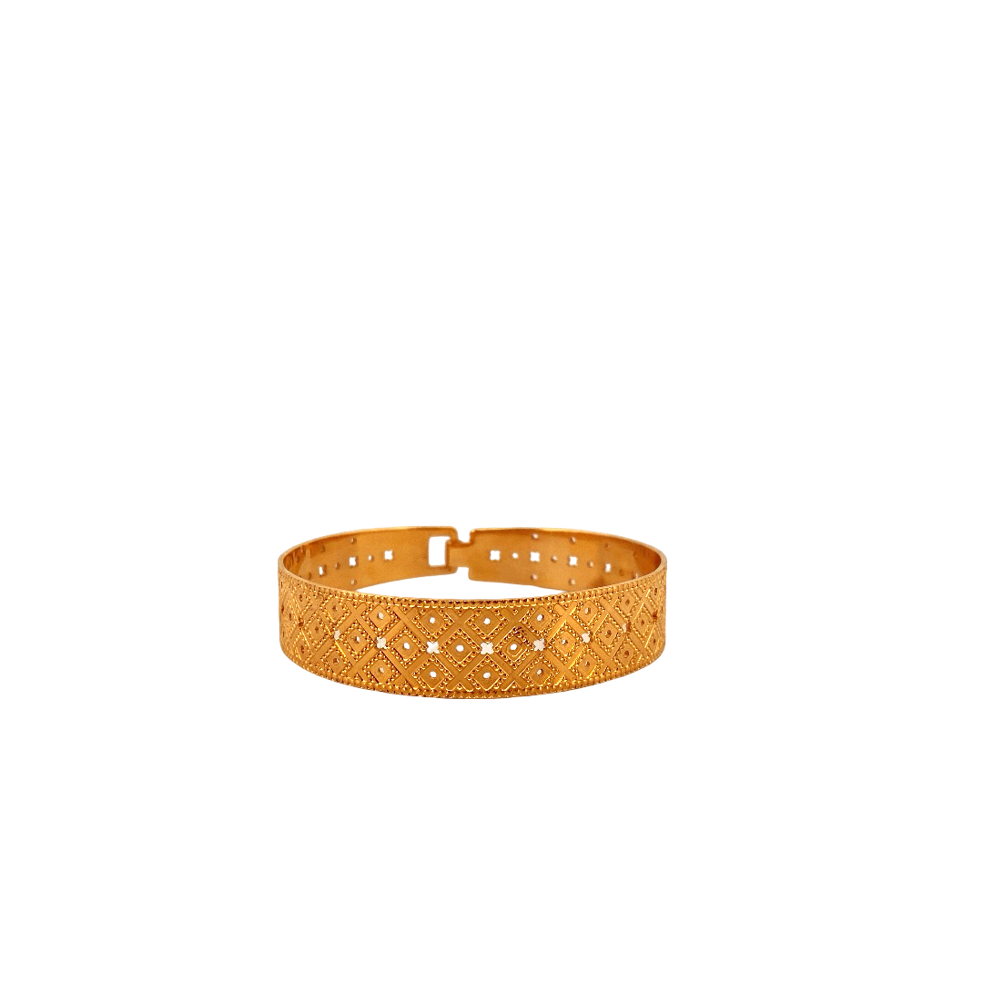 22K Gold Designer Ladies Single Bangle