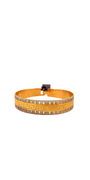 22K Gold Two-tone Designer Ladies Single Bangle