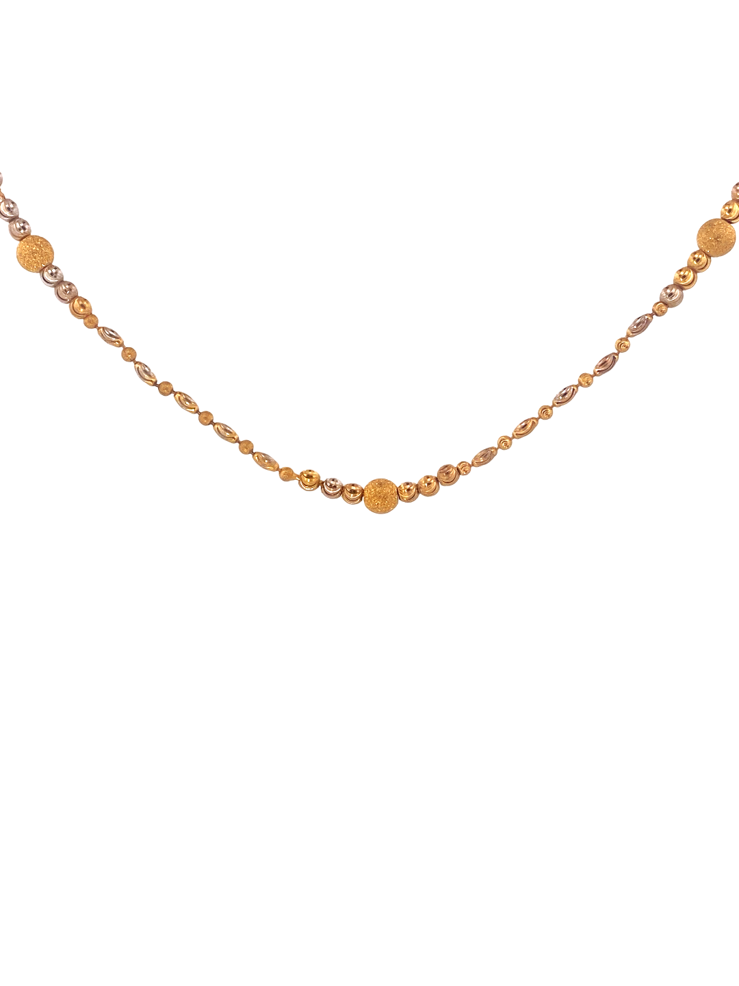 22K Gold Two-tone Designer Ladies Chain