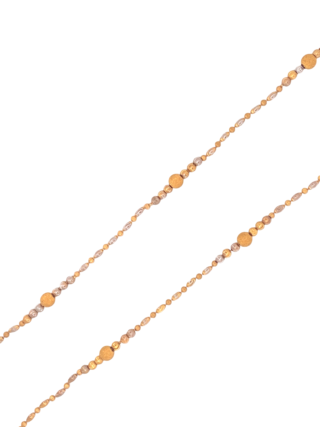 22K Gold Two-tone Designer Ladies Chain
